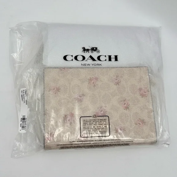 Coach Slim Crossbody Bag In Signature Canvas With Floral Print Gold Sand Multi - Picture 11 of 12